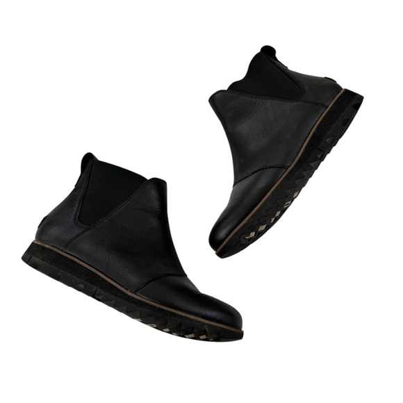 Sorel Waterproof Leather Harlow Chelsea Boot Ankle Booties Black Size 6.5 - Picture 3 of 16